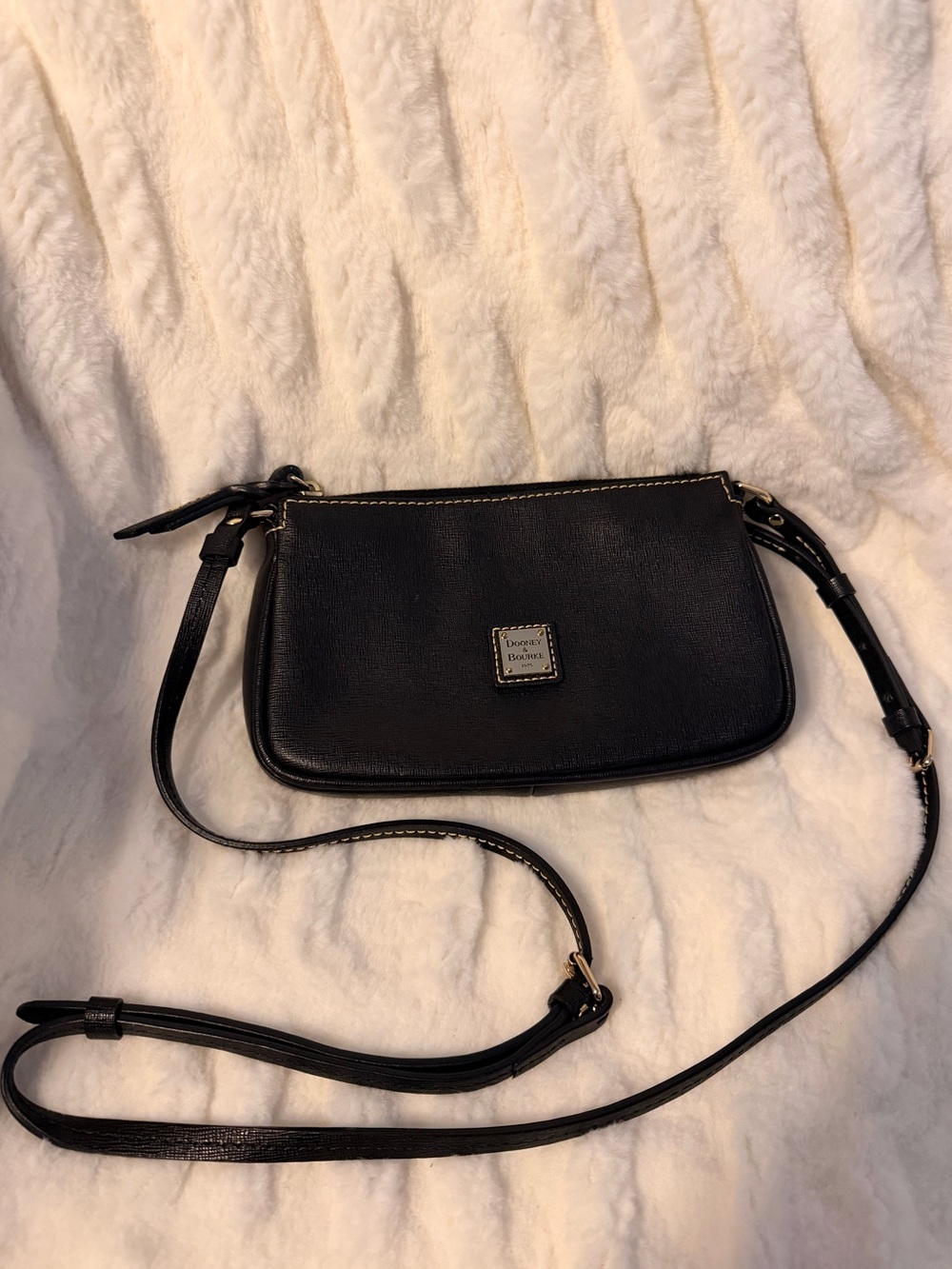 Dooney & Bourke Black Saffiano Leather Crossbody Bag